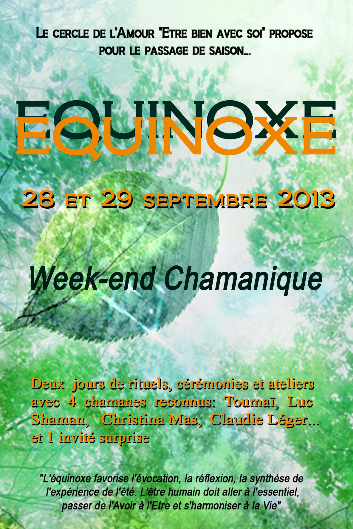 Week-End De l’Equinoxe